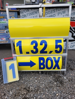 Boxentafel/Pitboard klein , 3 Felder , 2 farbig